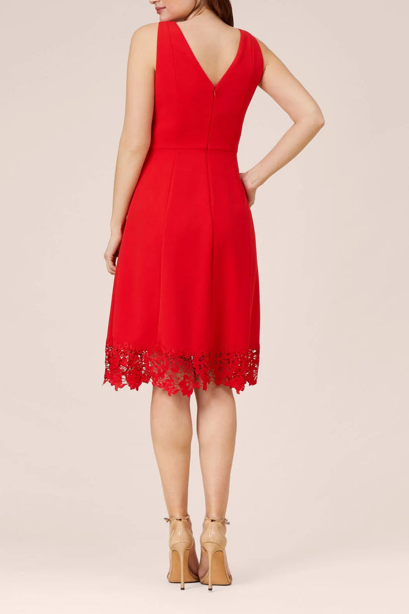 Adrianna Papell AP1D104683 Short Cocktail Lace Midi Length Dress
