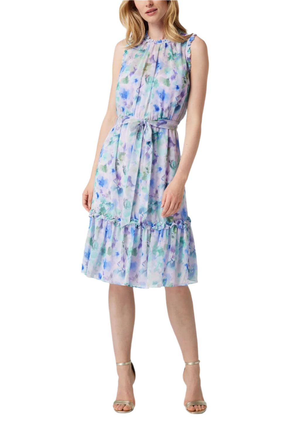 Adrianna Papell AP1D104710 Short Cocktail Floral Print Midi Dress