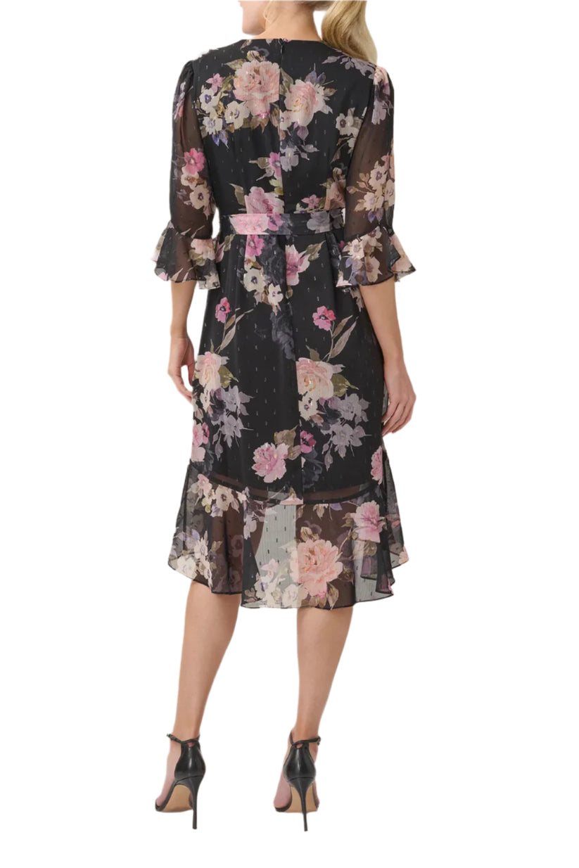 Adrianna Papell AP1D104917 High Low Floral Print Cocktail Dress