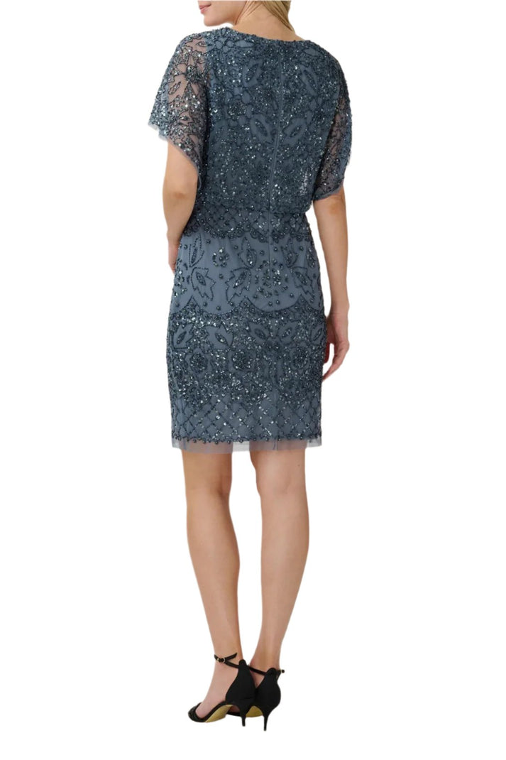 Adrianna Papell AP1E209322 Short Fitted Blouson Cocktail Dress