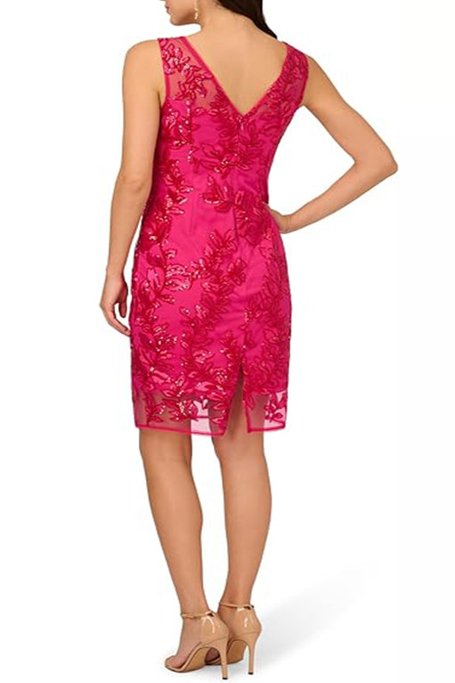 Adrianna Papell AP1E210976 Sequin Fitted Short Cocktail Dress