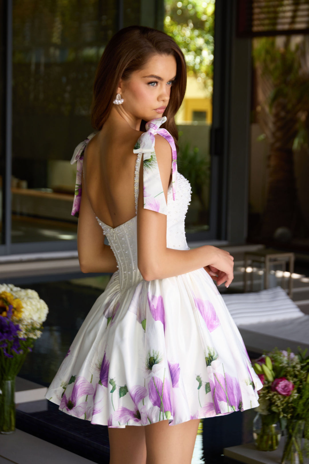 Sweetheart Mini Satin Cocktail Fit & Flare Ava Presley 42432
