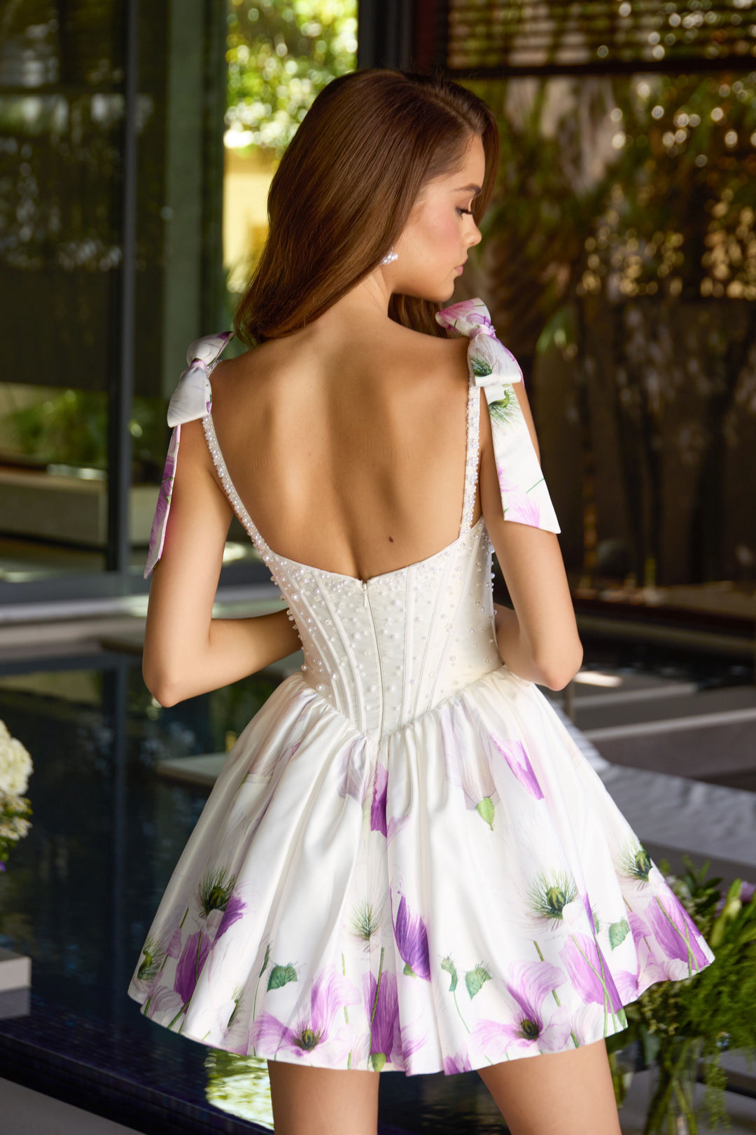 Sweetheart Mini Satin Cocktail Fit & Flare Ava Presley 42432