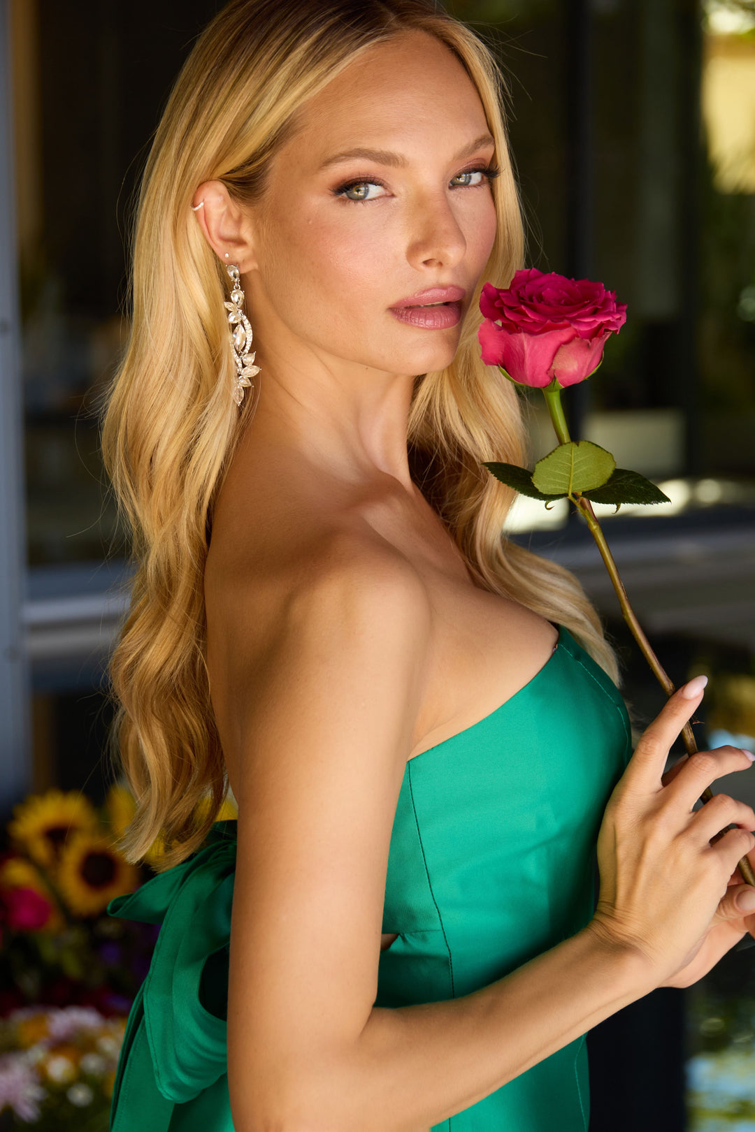 Strapless Straight Neck Mini/Short Satin Cocktail Fit & Flare Ava Presley 47304