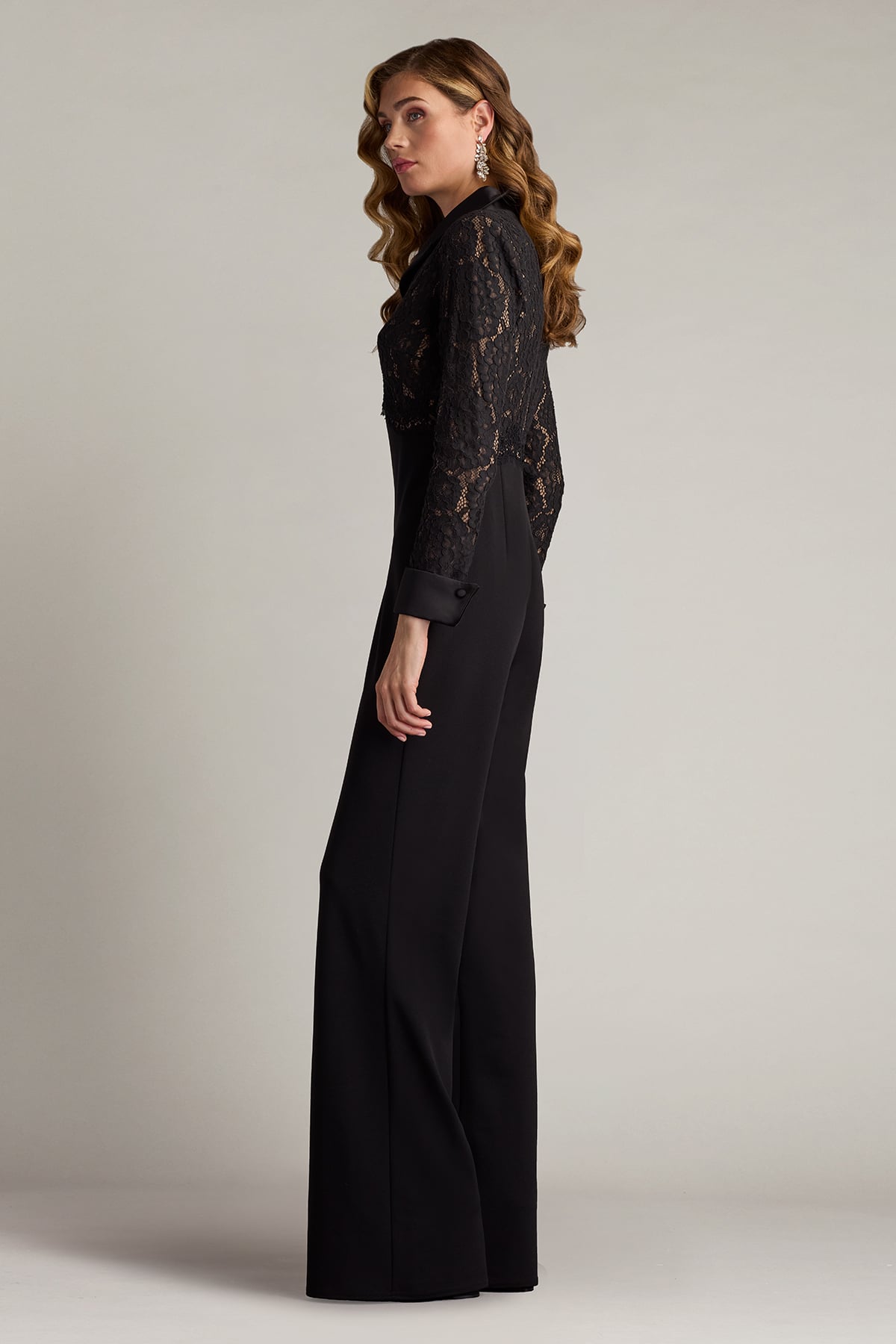Jumpsuit Long Sleeve Formal Jumpsuit Black/Nude