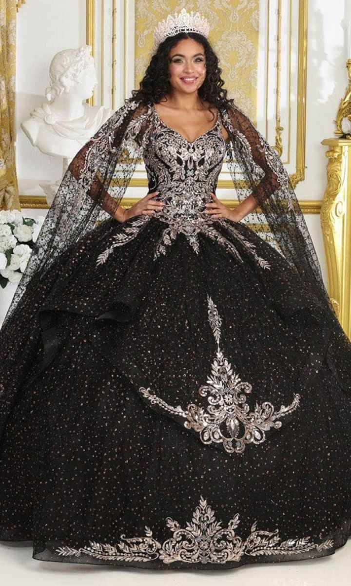 V-Neck Floor-Length Tulle Quinceañera Ball Gown May Queen LK218