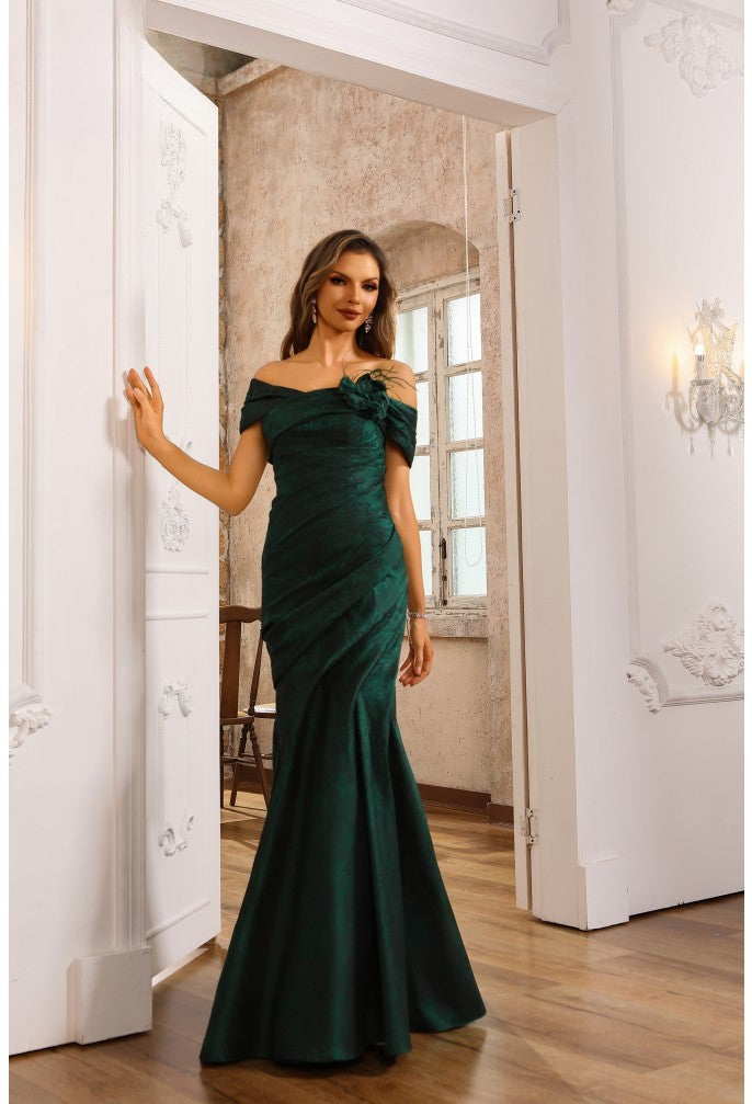 Formal Dresses Long Mermaid Formal 3D Floral Evening Dress Hunter