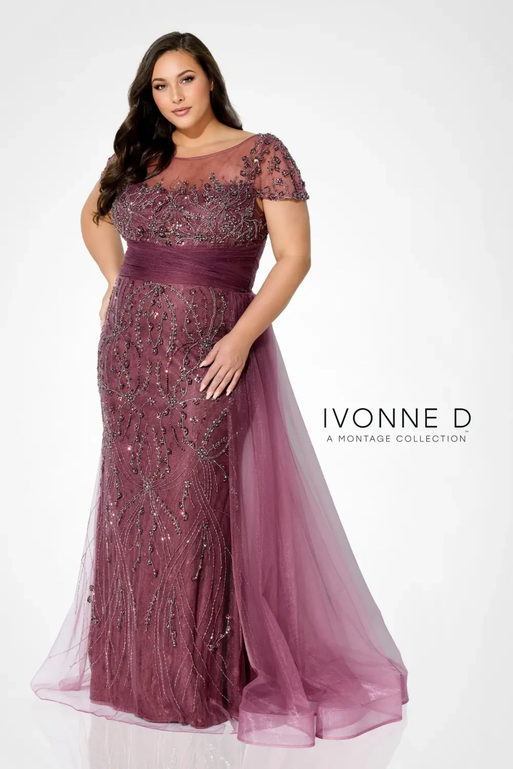 Ivonne D 122D62 Long Mother of the Bride Beaded Formal Dress
