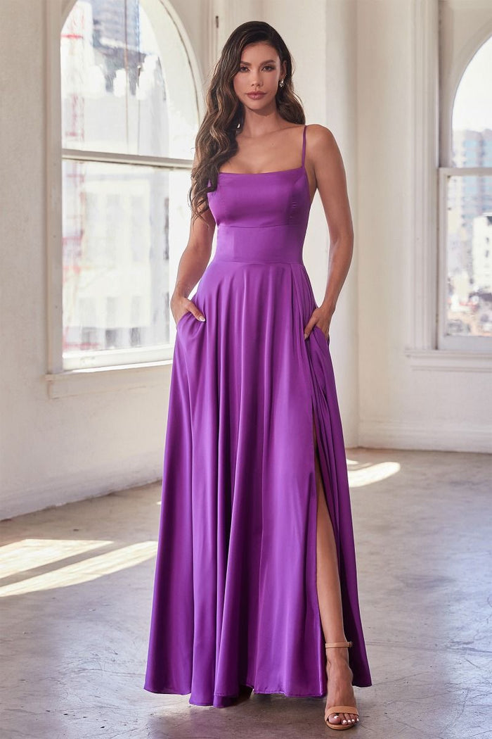 Prom Dresses A Line Long Formal Prom Dress Purple