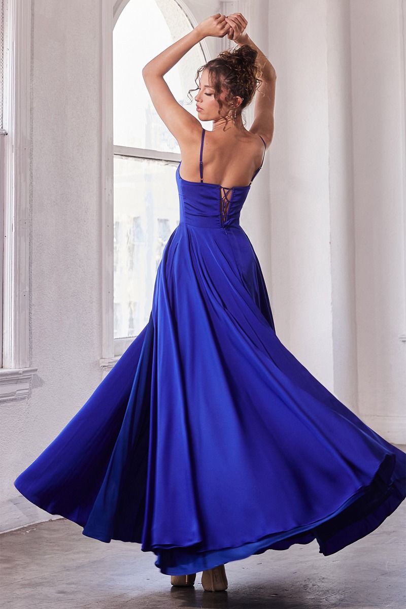 LaDivine B8402 A Line Long Formal Prom Dress