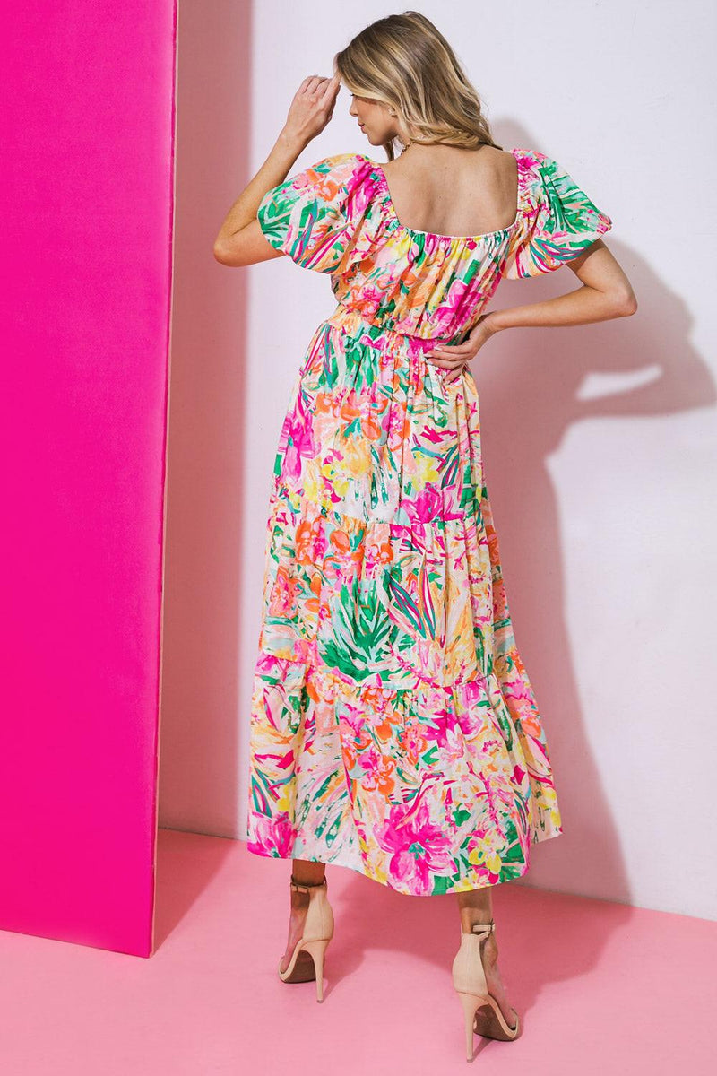 Sweetheart Midi Chiffon Garden Party A-Line Dress Flying Tomato ID20732