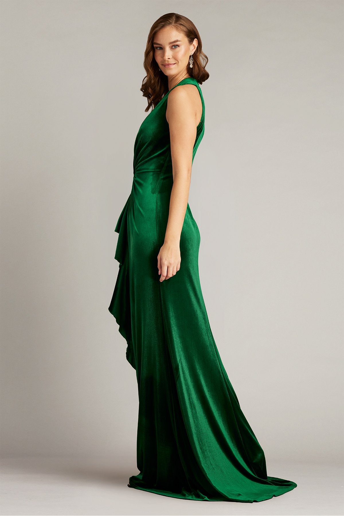 Formal Dresses Velvet Long Formal Evening Dress Pine