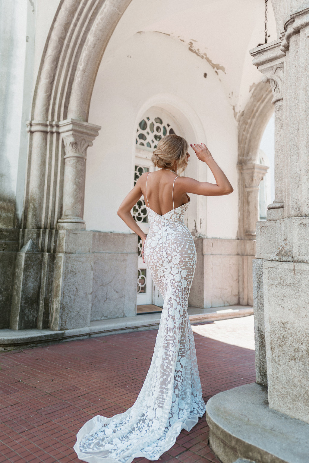 Tina Holly BB008 Long Sequin Fitted Wedding Dress