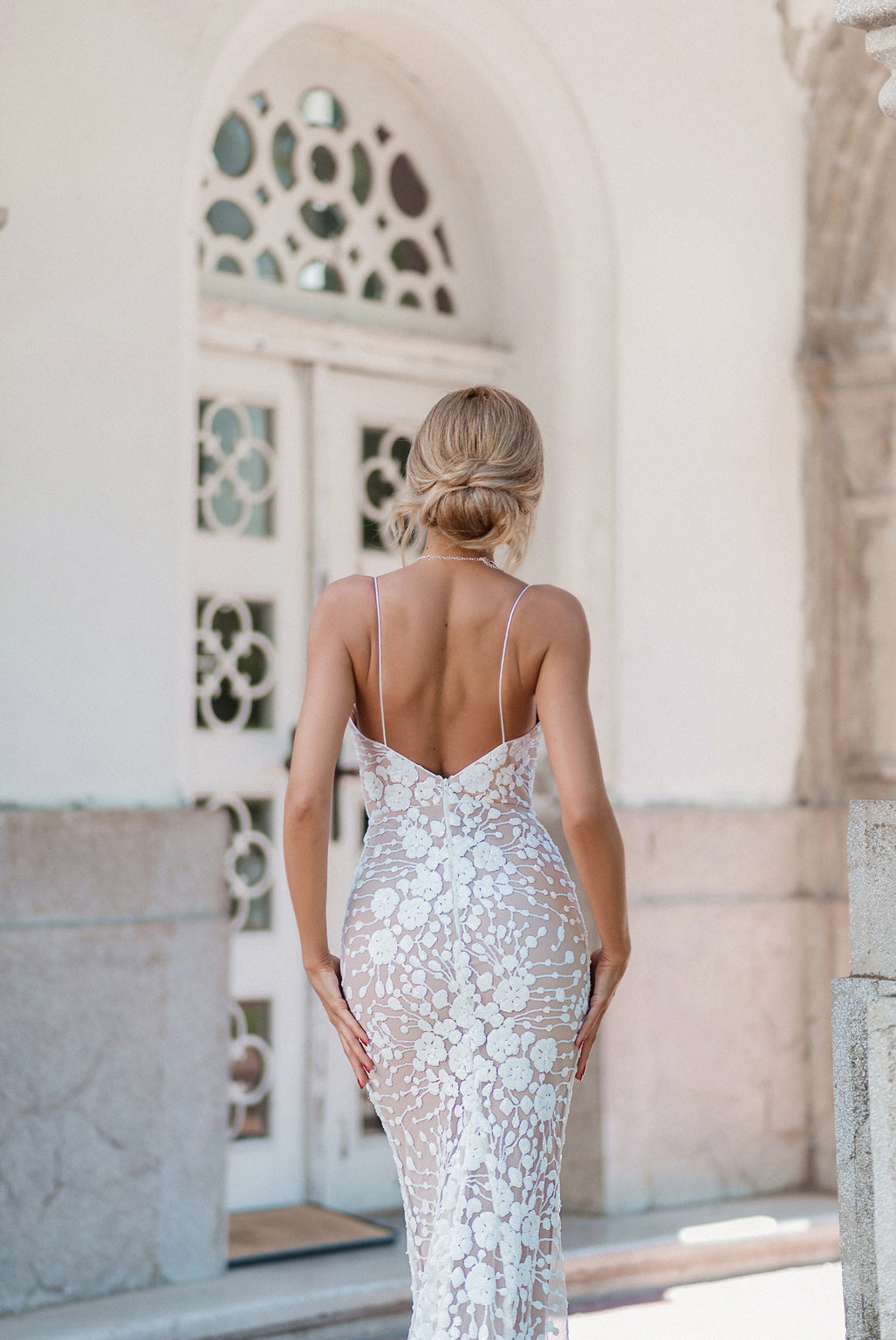 Tina Holly BB008 Long Sequin Fitted Wedding Dress
