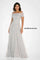 Formal Dresses A Line Beaded Long Formal Sequin Dress Silver