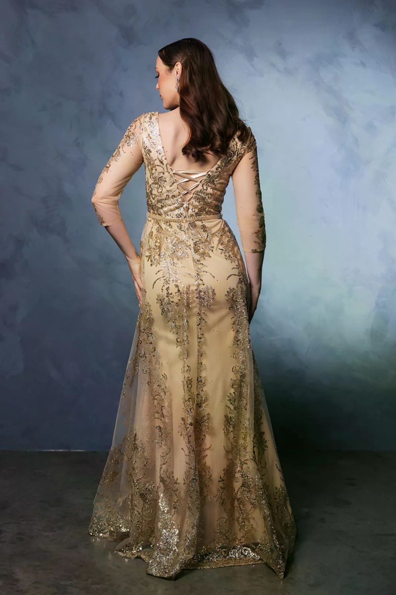 V-Neck Floor-Length Tulle Prom A-Line May Queen 2000