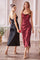 LaDivine BD103 Homecoming Midi Cocktail Dress