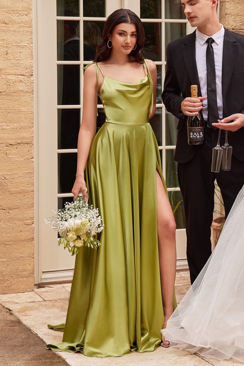 Sexy Formal Bridesmaids Prom Dress Greenery