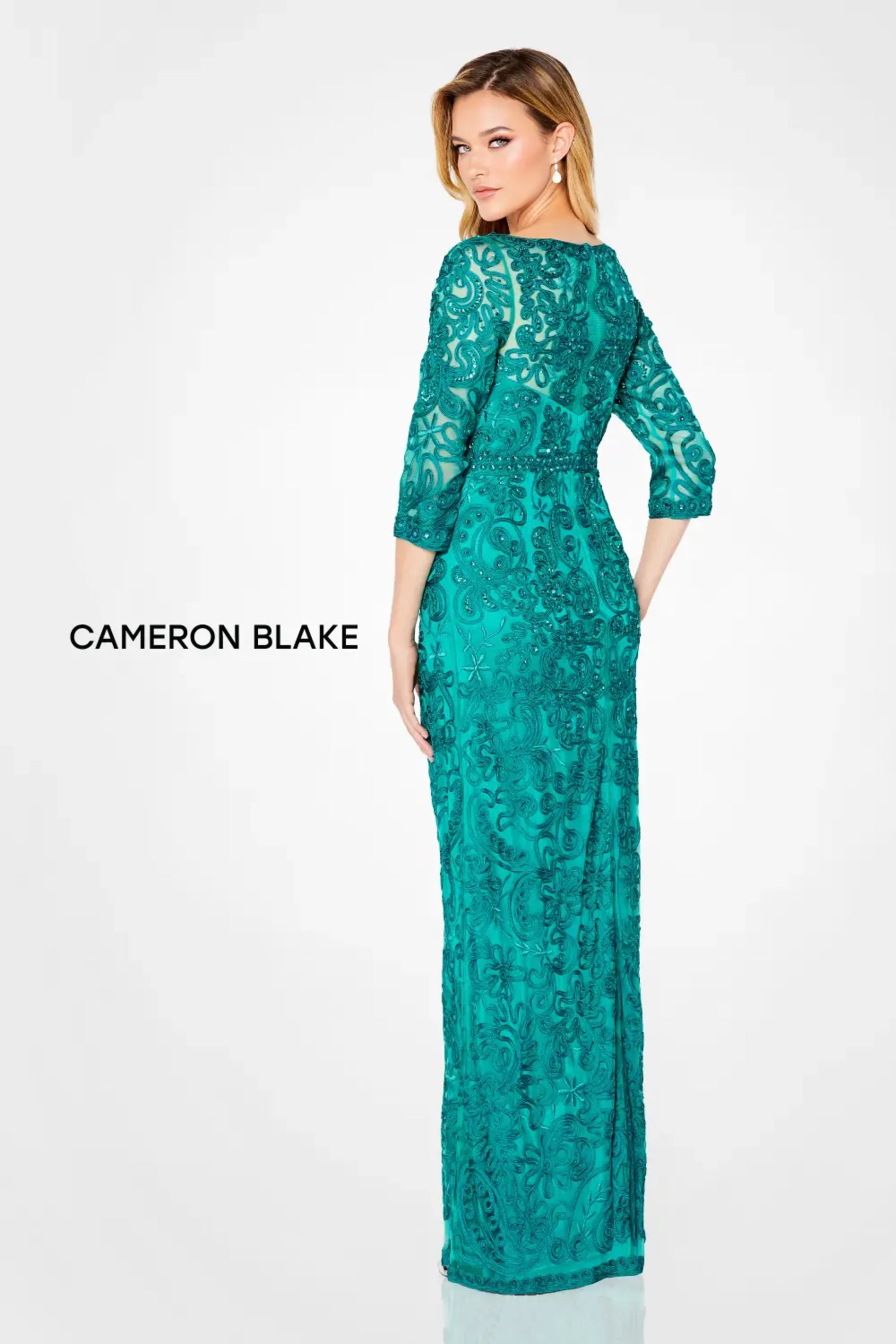 Cameron Blake 115604SL Long Formal Mother of the Bride Beaded Dress
