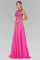 Bead Embellished Chiffon Long Prom Dress - The Dress Outlet Elizabeth K