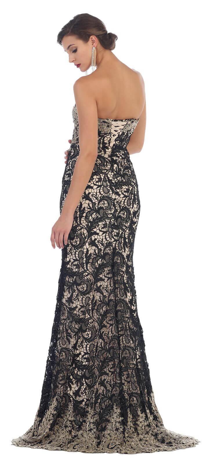 Beaded Evening Long Formal Prom Dress - The Dress Outlet May Queen