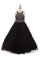 Beaded Gown with Keyhole Back Flower Girl Dress - The Dress Outlet Cinderella Couture