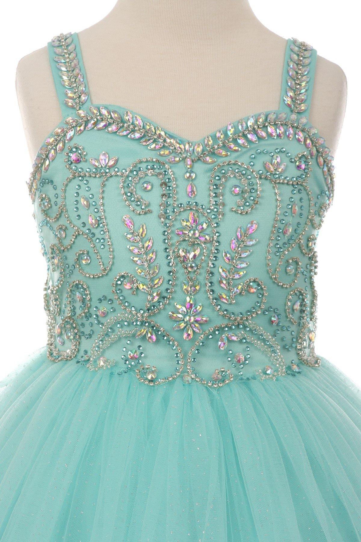 Beaded Gown with Shrug Flower Girl Dress