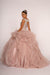 Beaded Long Quinceanera Sweet 16 Ball Gown - The Dress Outlet Elizabeth K