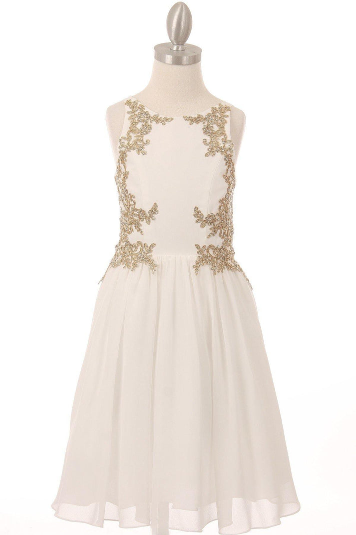 Flower Girl Dresses With Beads Sequin Applique