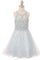 Beaded Sequin Short Flower Girl Dress - The Dress Outlet