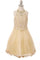 Beaded Sequin Short Flower Girl Dress - The Dress Outlet Cinderella Couture