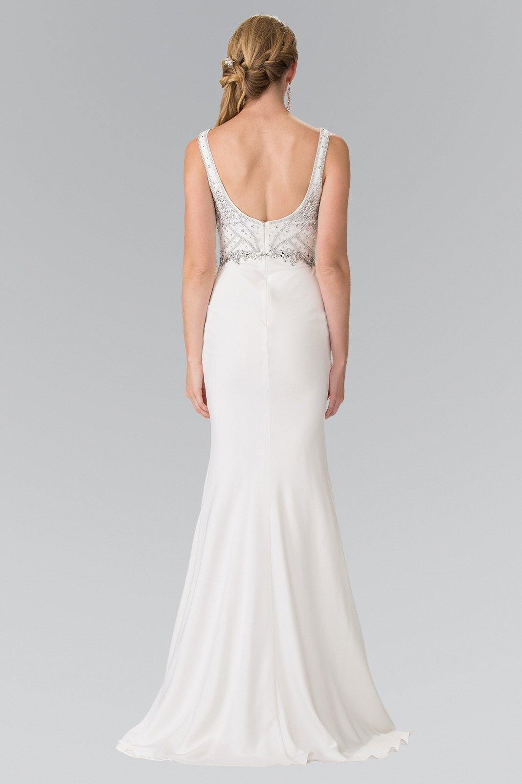 White Beads and Jewels Embellished Wedding Long Dress for $250.99 – The