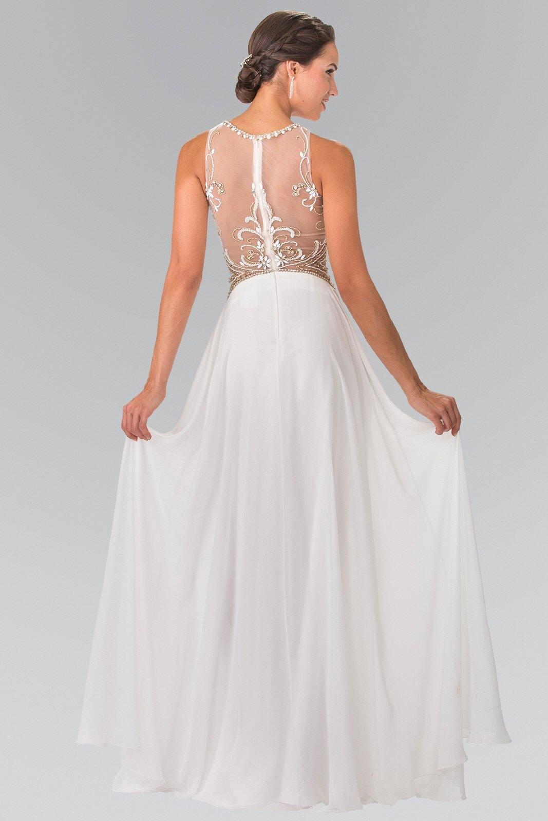 Beads Embellished Bodice Prom Long Dress