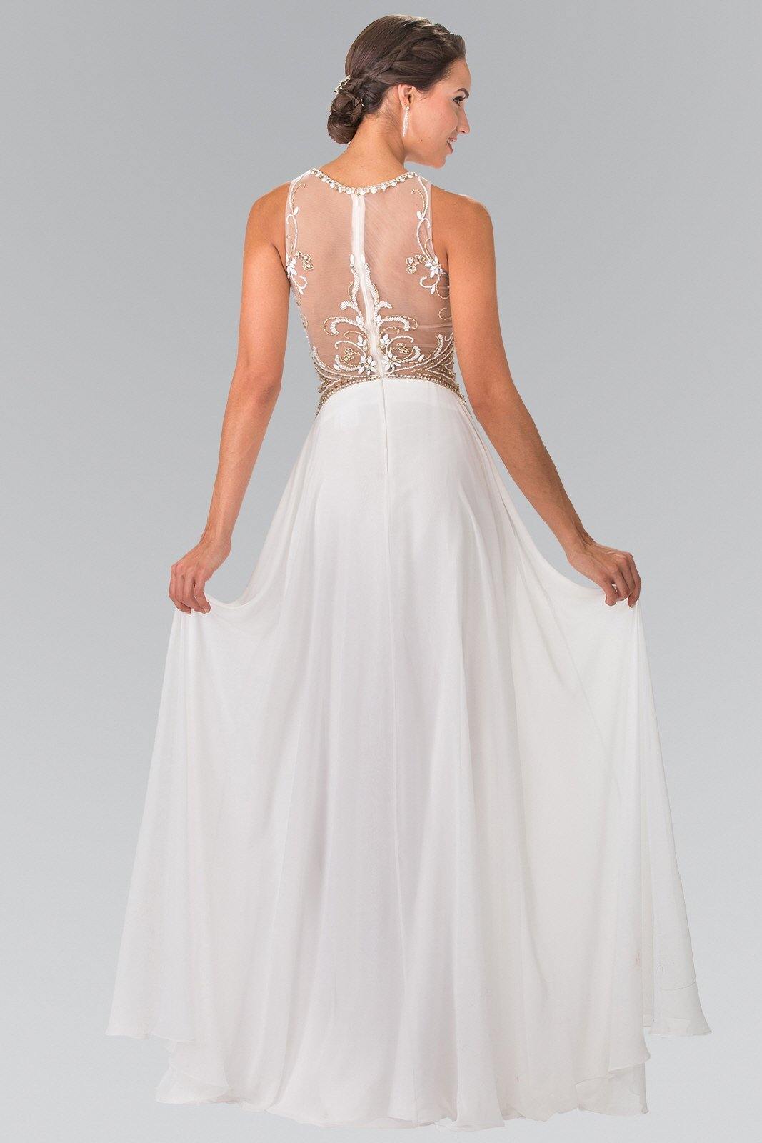 Beads Embellished Bodice Prom Long Dress - The Dress Outlet Elizabeth K
