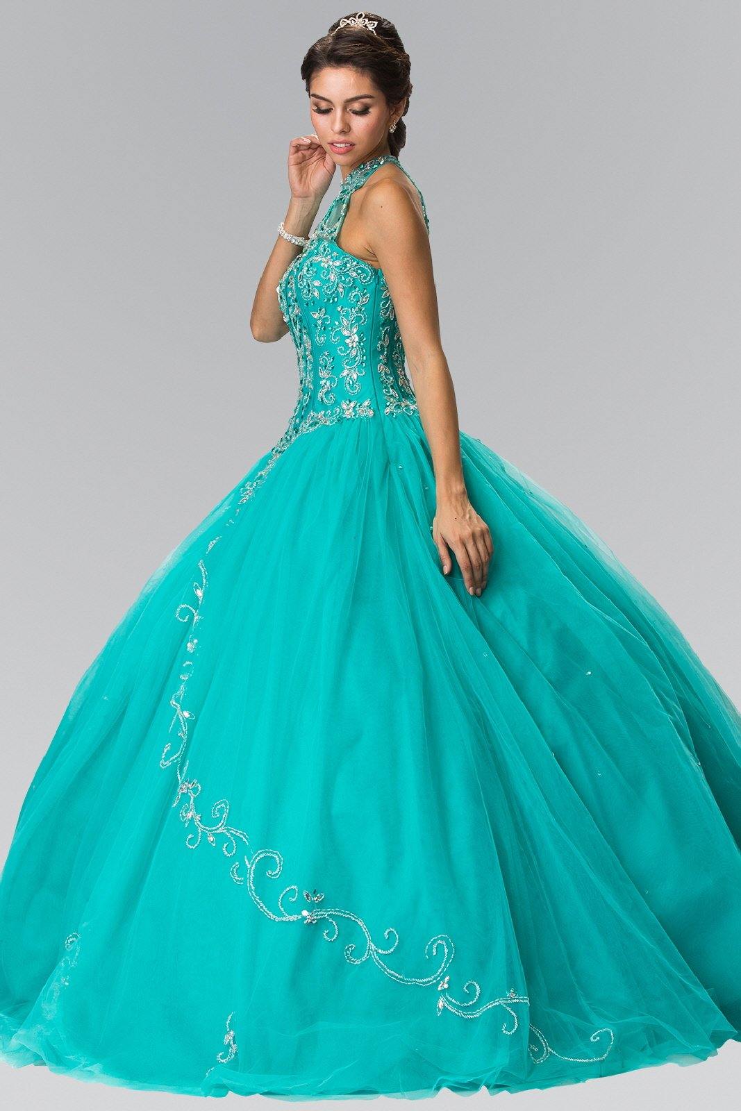 Beads Embellished Qunceneara Long Dress