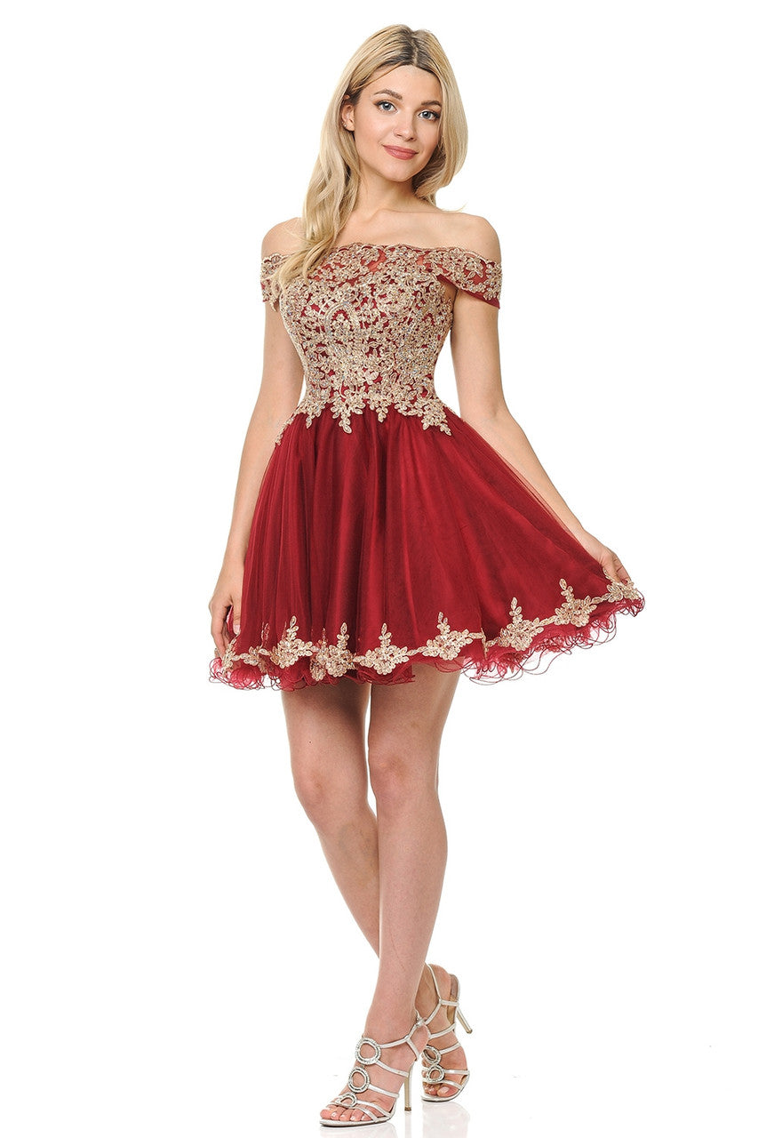 Cocktail Dresses Short Lace Homecoming Mini Cocktail Dress Lenovia 8124 Burgundy