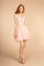 Blush Sleeveless Prom Short Dress - The Dress Outlet Elizabeth K