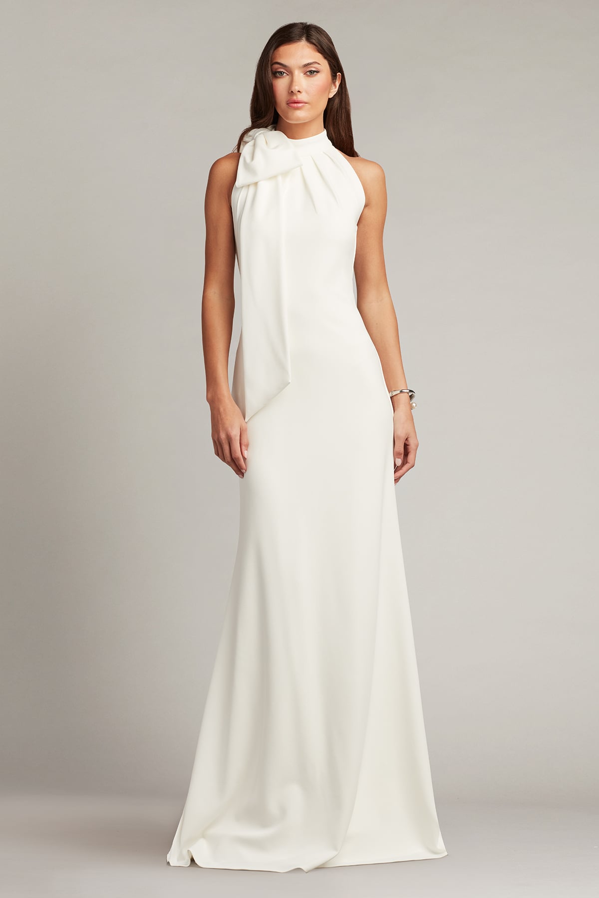 Wedding Dresses Wedding Long A Line Dress Tadashi Shoji BOS18852LXBR Ivory