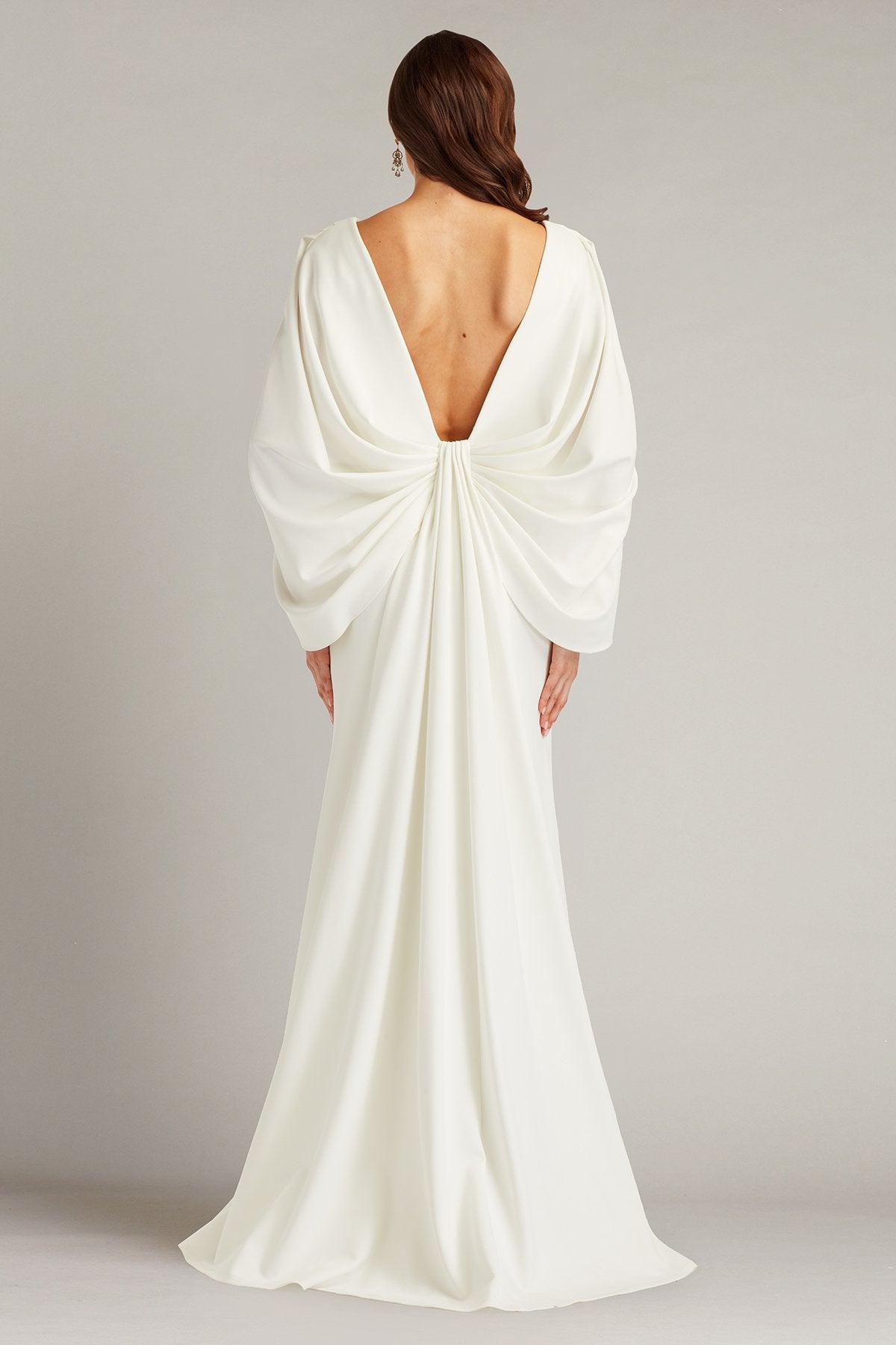 Tadashi Shoji BOS20594LBR Long Simple Wedding Dress
