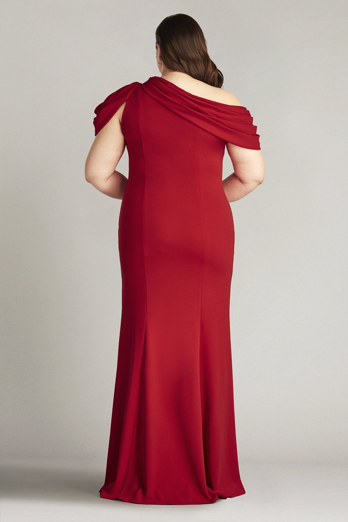 Plus Size Dresses Long Plus Size Formal Fitted Evening Dress Lava Red
