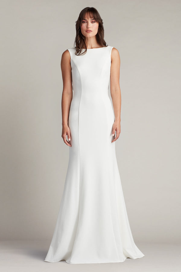 Tadashi Shoji BOS24104L Long Mermaid Wedding Dress