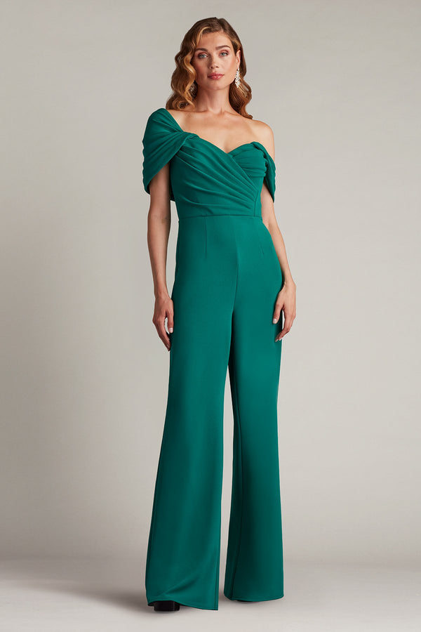 Tadashi Shoji BOS24107Y Long Formal Pleated Jumpsuit