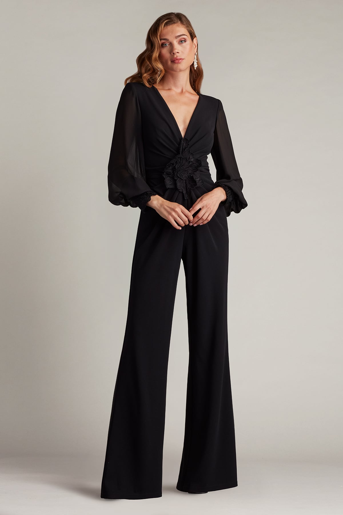 Tadashi Shoji BOS24911Y Long Sleeve Formal Jumpsuit – The Dress Outlet