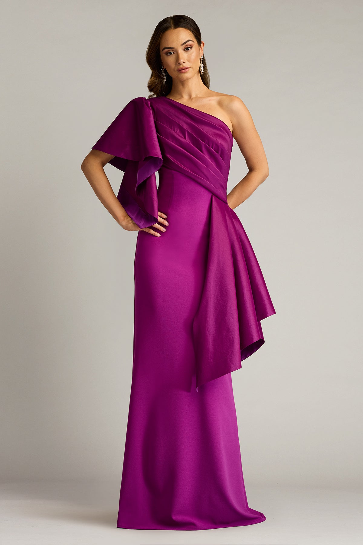 frill evening dress Elegant Green Layered Ruffle Evening Dress SS385 Green / 18