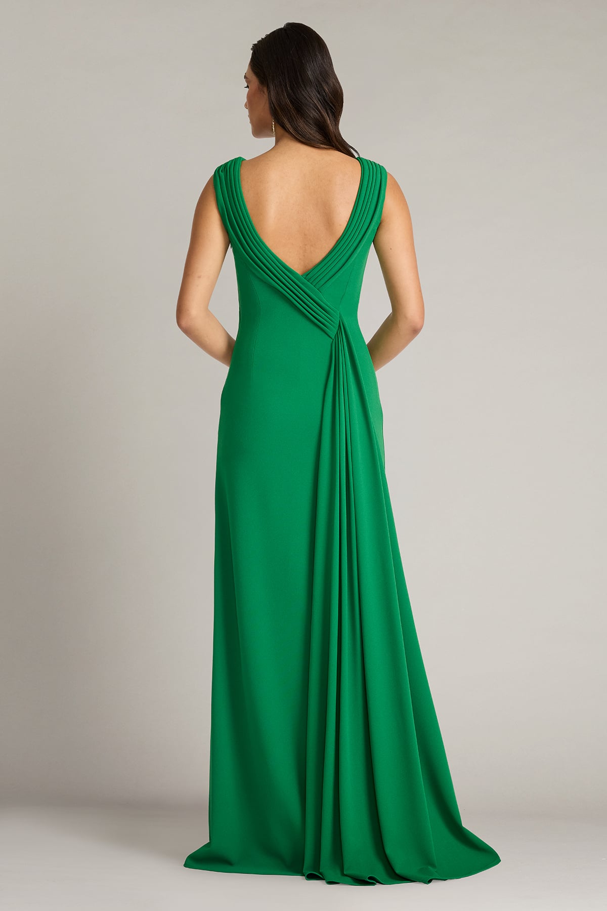 Formal Dresses Long Formal Prom Pleated Dress Tadashi Shoji BOS25231L Bamboo