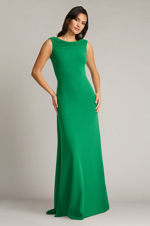 Long Formal Prom Pleated Dress Tadashi Shoji BOS25231L