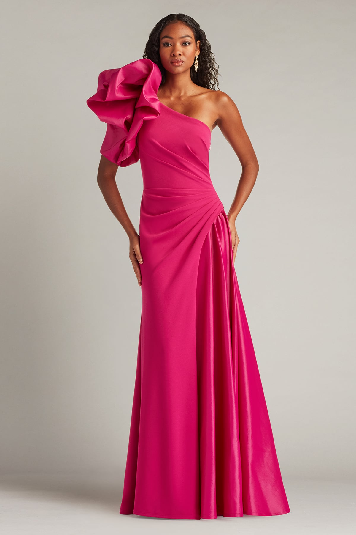 Prom Dresses Long A Line Formal Prom Dress Tadashi Shoji BOS25232L Hibiscus
