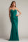 Prom Dresses Pleated Long Formal Prom Ruffle Dress Emerald