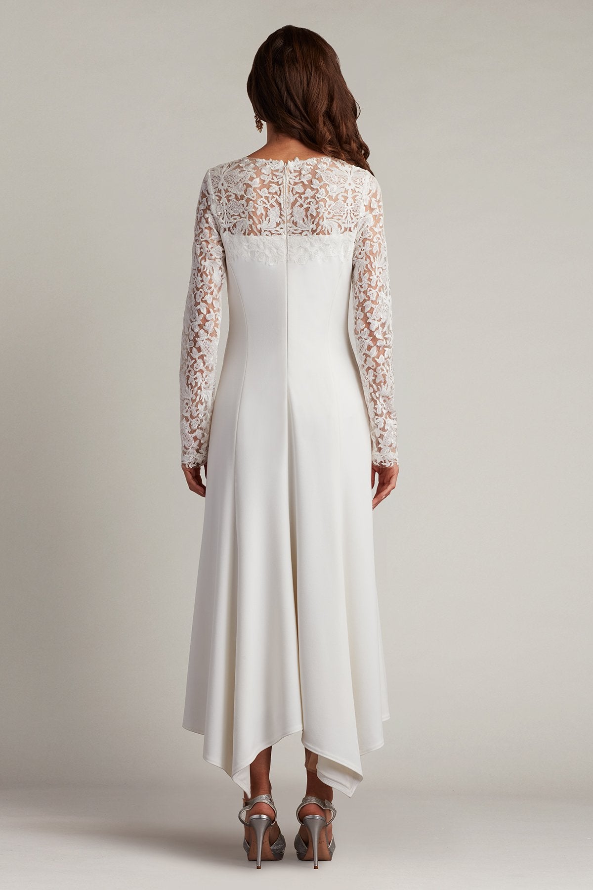 Tadashi Shoji BOS25329MD Simple Long Sleeve Wedding Dress