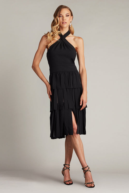 Homecoming Dresses Short Homecoming Knee Length Fringe Dress Black